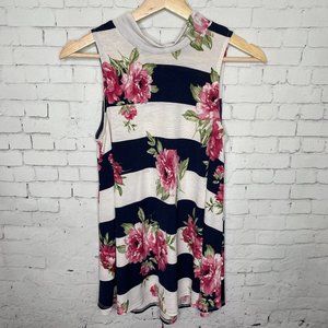NWOT Women's Boutique P.S. Kate Floral Halter Top Business Casual Office Attire